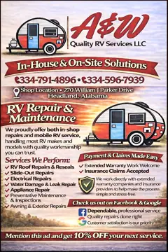 A&W Quality RV Services LLC in Headland, AL