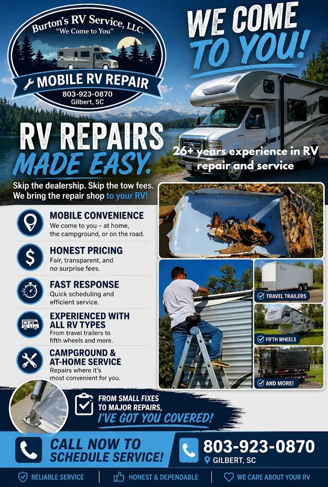 Burton's RV Service, LLC, RV repair in Gilbert